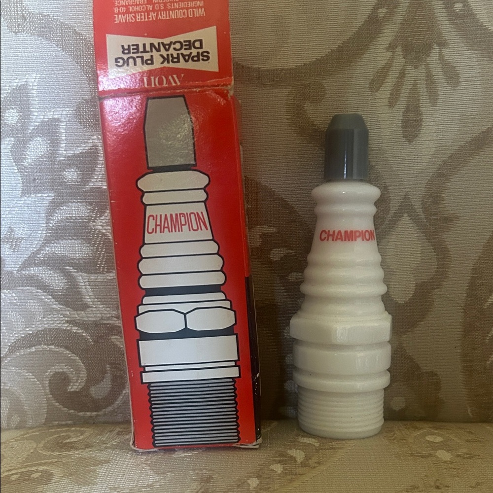 AVON Red and White Spark Plug After Shave
